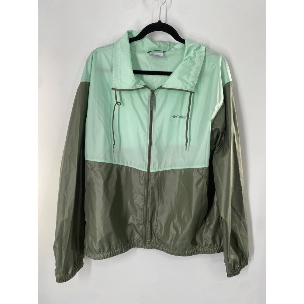 COLUMBIA WOMEN'S FLASH FORWARD WINDBREAKER SIZE XL 2 TONE JACKET